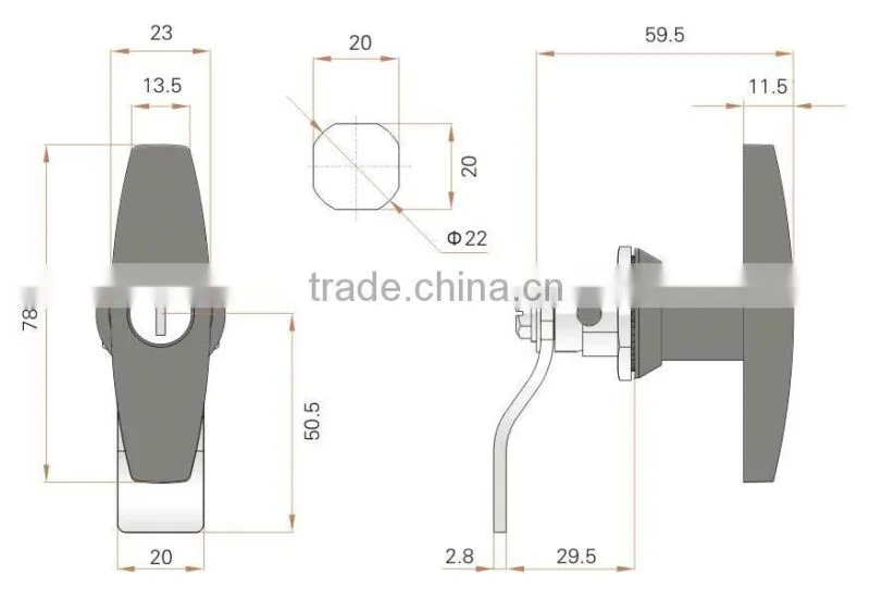 Handle lock with strong water resistance SP-MS101-1