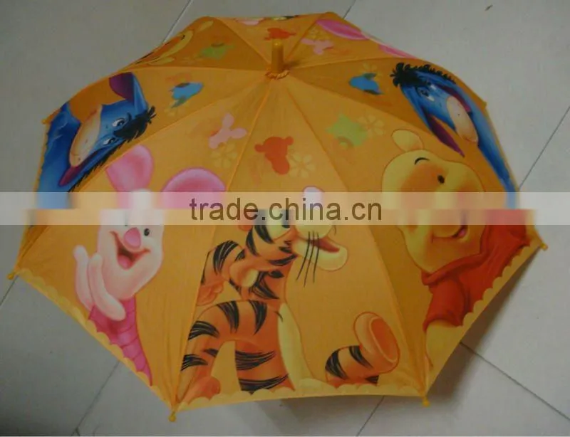 C10C Automatic cute animal print child umbrella with whitle