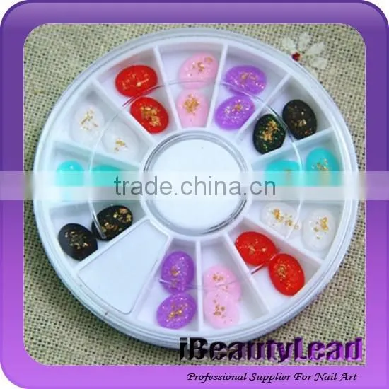 Nail resin rhinestone 6colors nail resin decoration nail art rhinestone