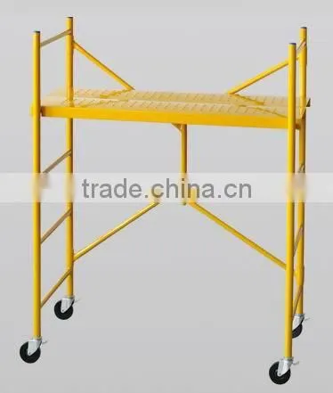 Steel scaffold with round legs