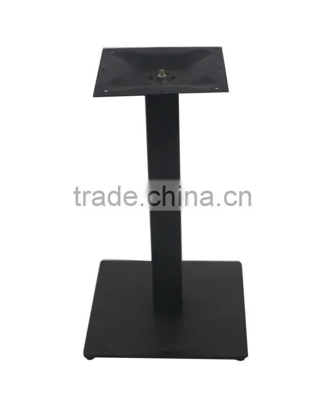 Texture Black Powder Steel Square Metal Table Legs