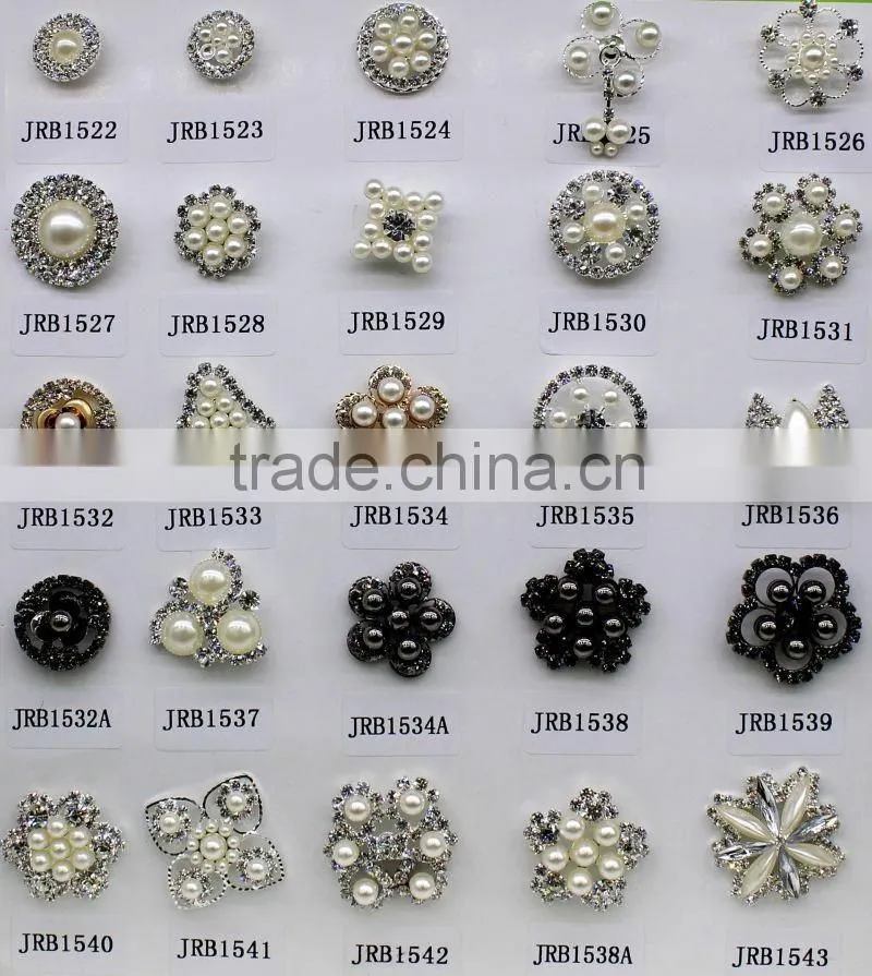 Hot Sales Popular Customized Alloy Rhinestone Buttons with Crystal for Jeans T-shirt Decoration