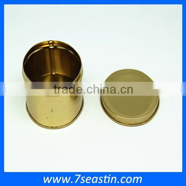 oval small metal tin box