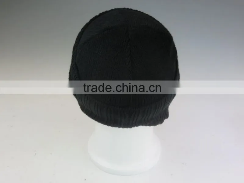 Knitted Winter Beanie Hat with Bill
