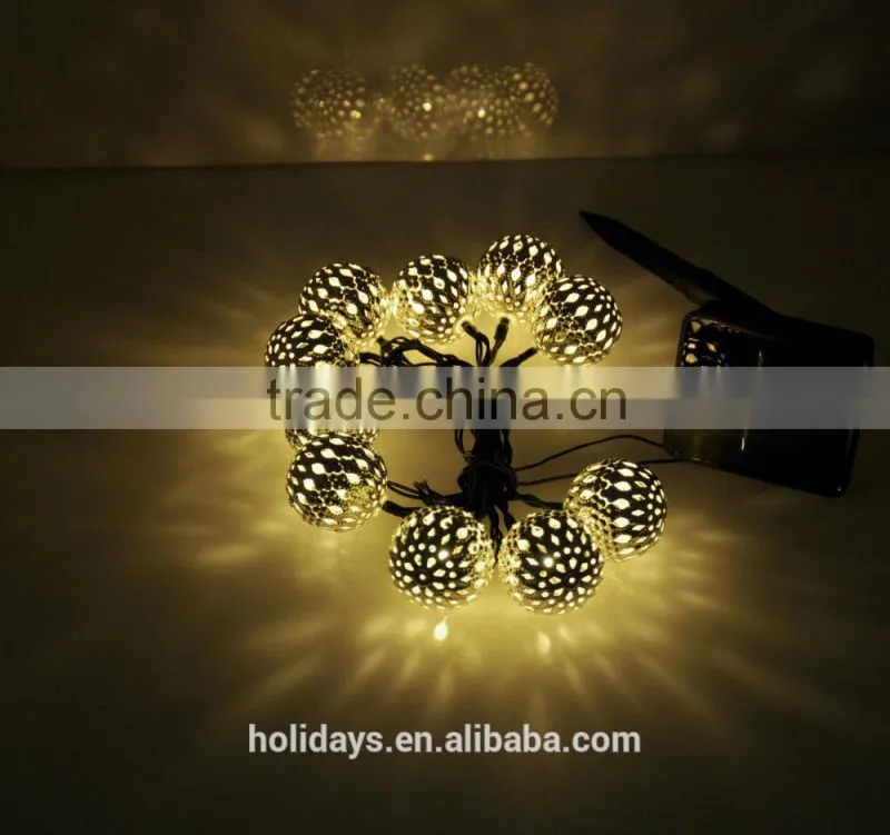 Warm white 10 Balls/Set String LED Fairy Lights LED solar Lamp