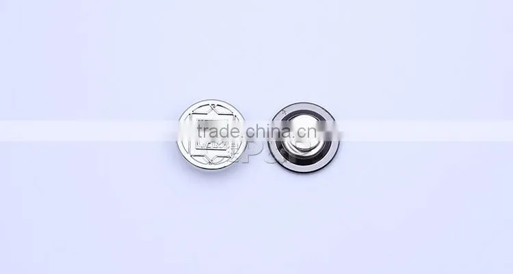 Good plating zinc alloy made silver jeans button