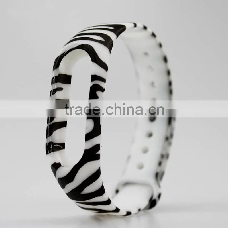 Beautiful Pattern Silicone Belt Strap for Xiaomi miband 1s 1A for Mi Band 2 Smart Wristband for Miband 2 Bracelet