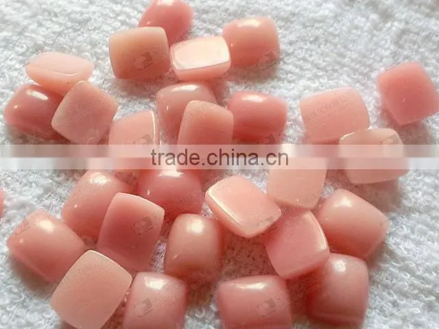 China pink opal rectangle cabochon for bezel jewelry