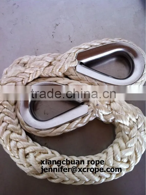 8 strands PP Fiber rope Dia70mm/Brown labor line/mooring rope