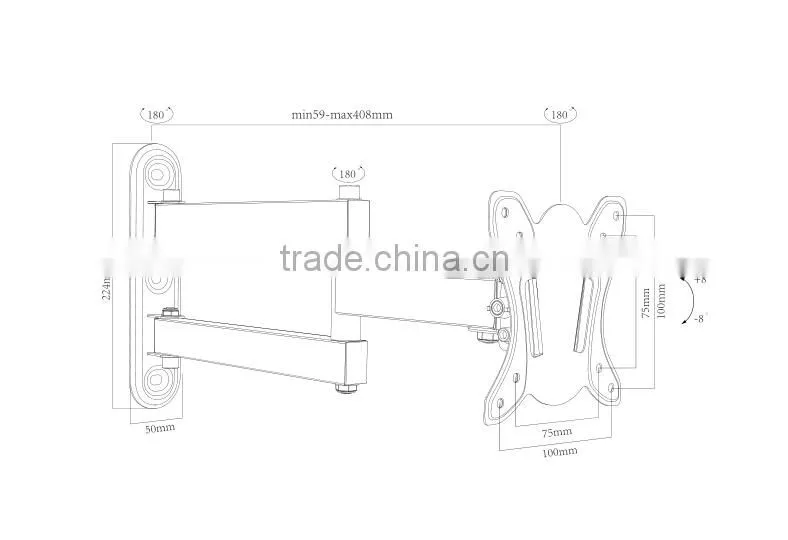 lcd tv bracket for 10"-27", factory supply lcd tv wall mount