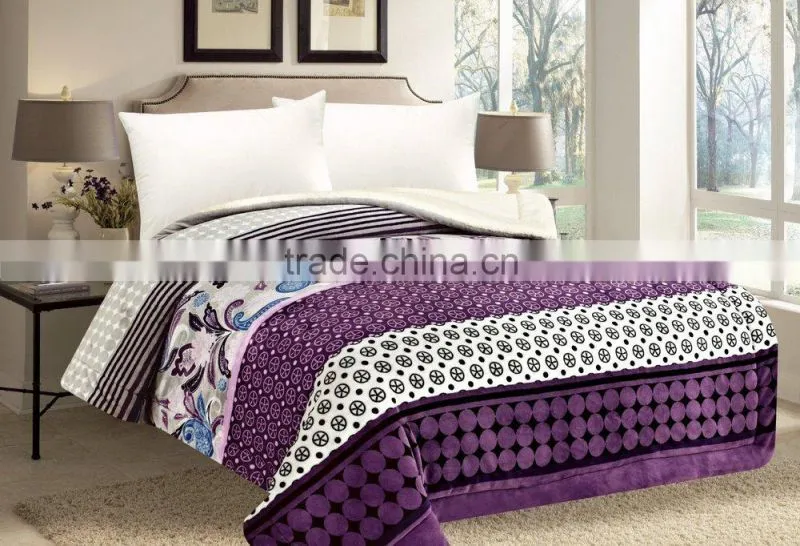Butterflies with Dots Print Soft Reversible quilt ,bedding set home textile