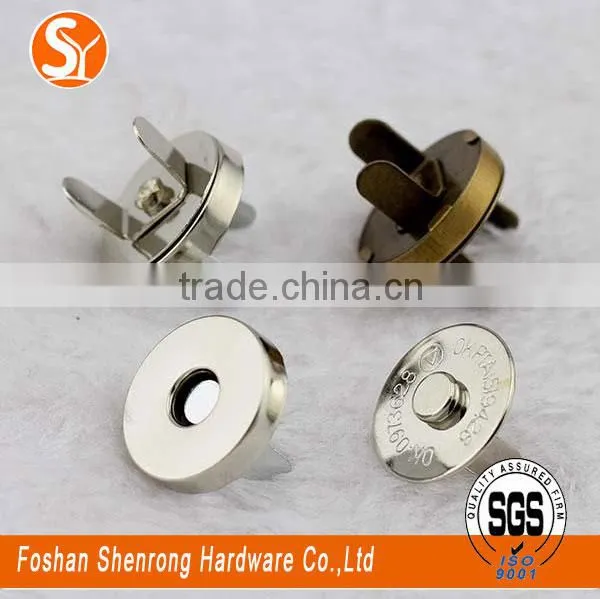 best selling machine made anti-brass classical round hit the nail magnetic button for bags and clothes