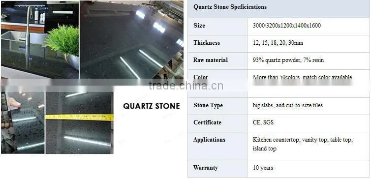 Kitchen Countertop Artificial Quartz Stone Engineered Stone