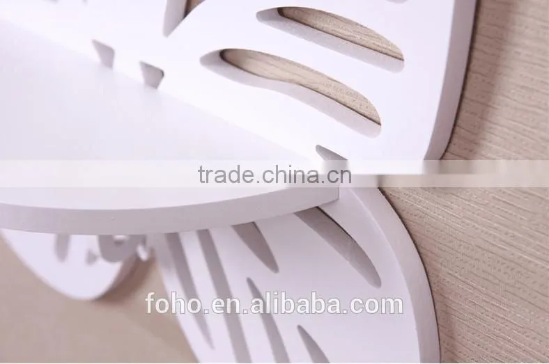 Good quality hot sale modern wood plastic material carved display shelf