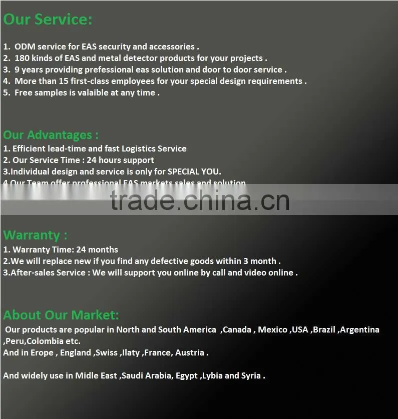 eas factory 8.2 mhz hard tag rf security tag eas anti-theft pencil hard tag for clothings shopping mall