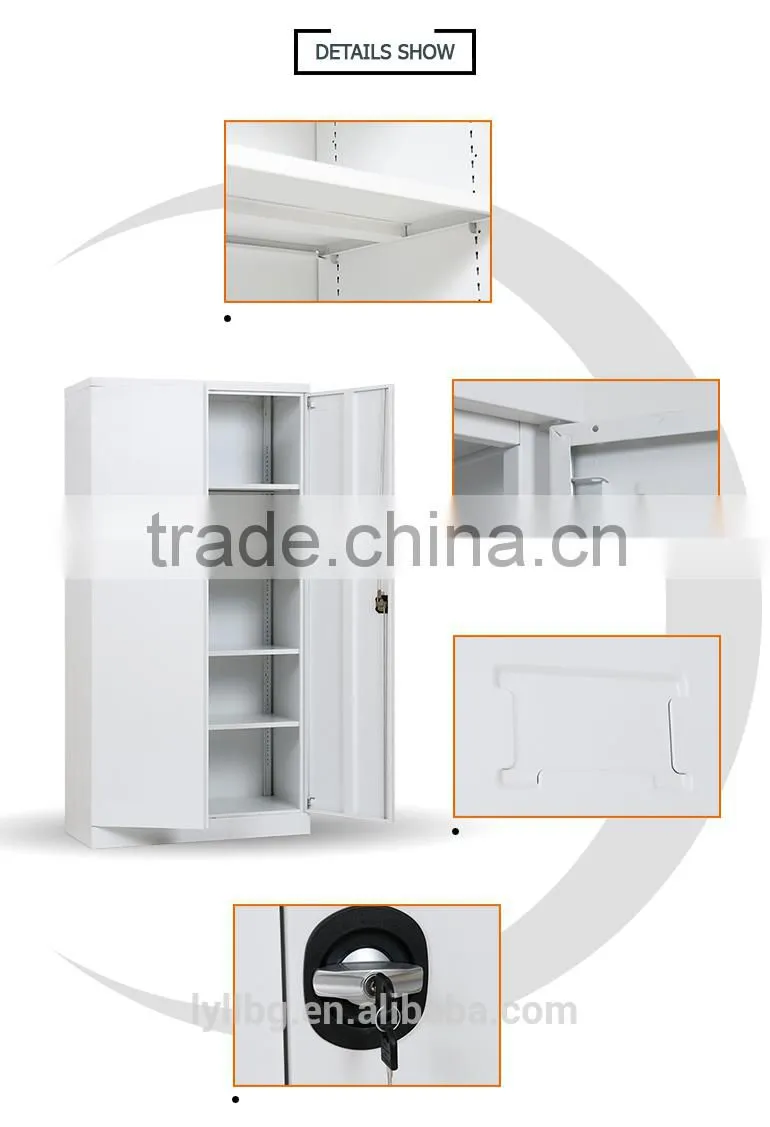 Knock Down Structure Double Door Steel Lockable Storage Cupboard