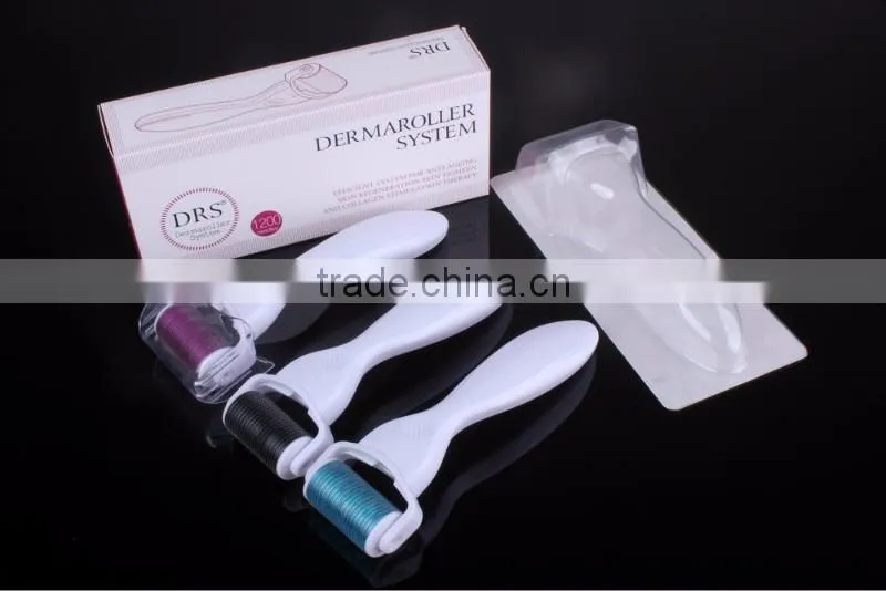 Derma Roller Titanium Micro Needle Roller 180 600 1200 Needles beauty Skin DermaRoller for Body and Face 0.5 1.0 1.5 mm needles