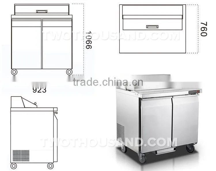2017 (NSF ETL Certified) Best Seller Commerical Stainless Steel Pizza Table