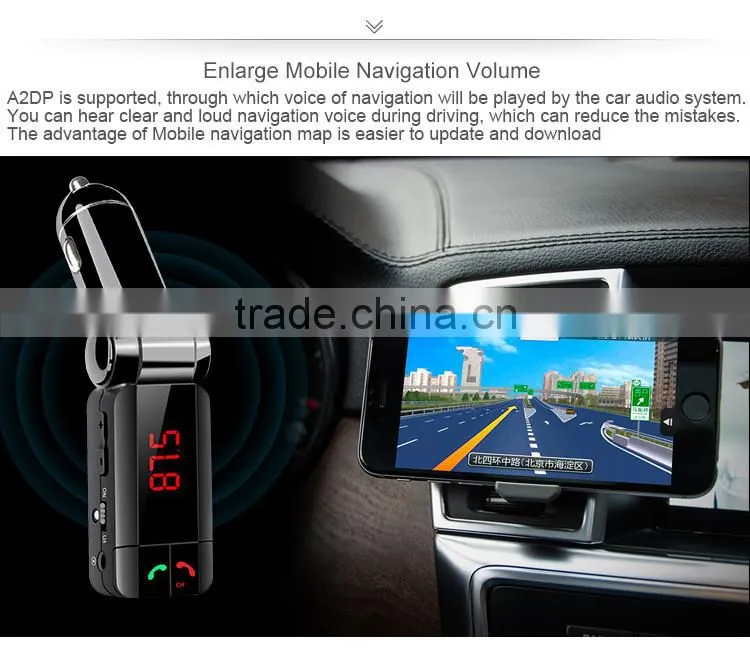 car handsfree calling usb bluetooth fm transmitter
