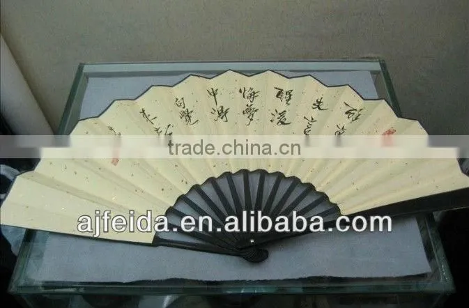 handcrafted folding slik bamboo wedding/dance fan.bamboo fans