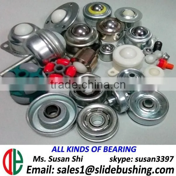 chinese health t type guide rail wheels roller ball transfer nylon caster plastic screw conveyor bearings