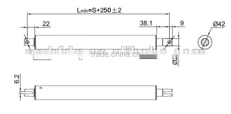 18 inches tubular Linear Actuators 1500N