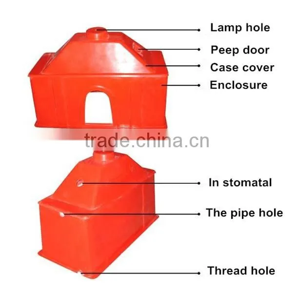 Corrosion resistant fiberglass poultry farm heaters,pig cages,farrowing crate with incubator