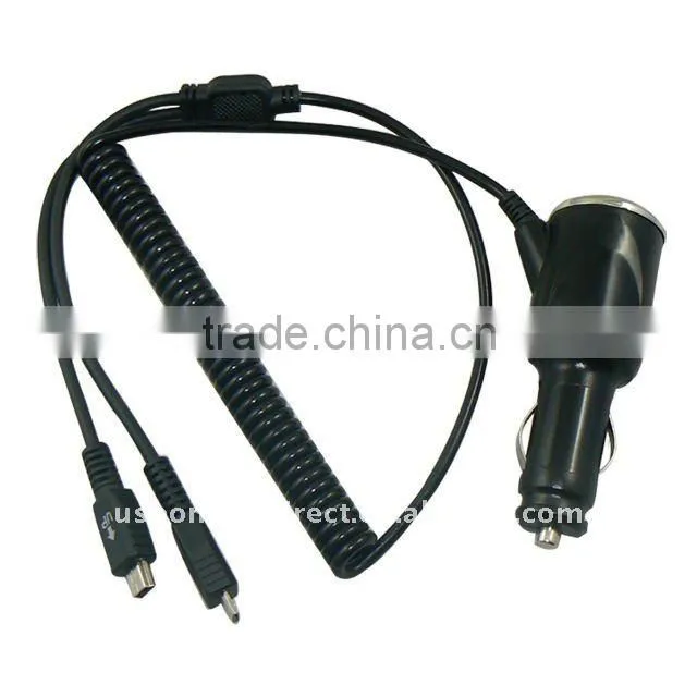 Micro USB 5 Pin to Dual USB Port Car Charger 5V 3.1A for Amazon Kindle Fire/Nook Color/ Nook Tablet/ HP Touchpad