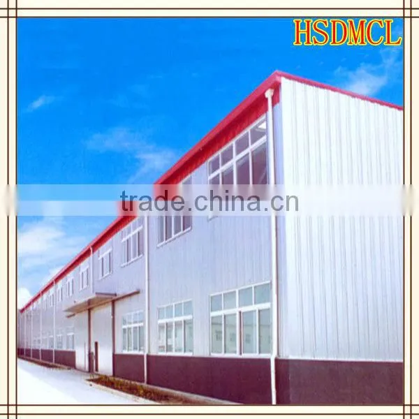 China large span stainless steel frame prefabricated warehouse workshop plant