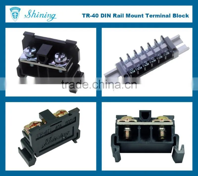 TR-40 Any Pole Assembly 600V 40 Amp Terminal Block Din Rail Connector