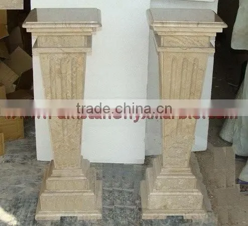UNIQUE SAHARA BEIGE MARBLE PEDESTALS