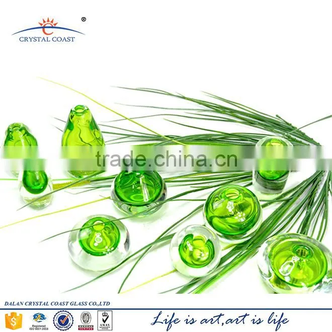 HAND BLOWN GREEN COLOR 30-500ML FRAGRANCES AROMA GLASS DIFFUSER BOTTLE