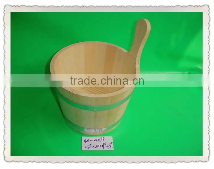 Decorative wooden storage barrel with handle