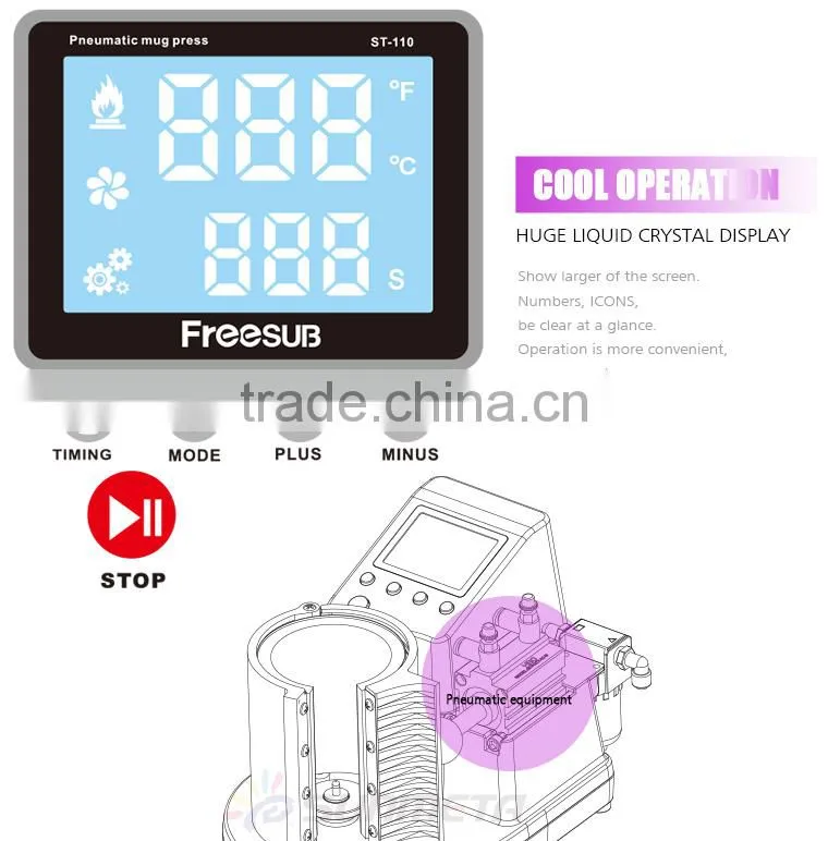 2015 Pneumatic Mug Press Magic Mug Printing Machine with Lowest Price