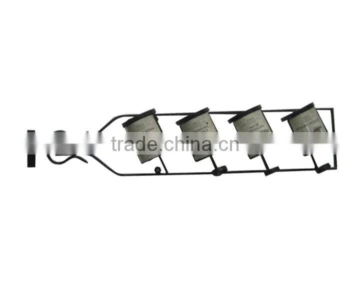 2015 hot selling Wall mount wine rack holds 4 bottles for home