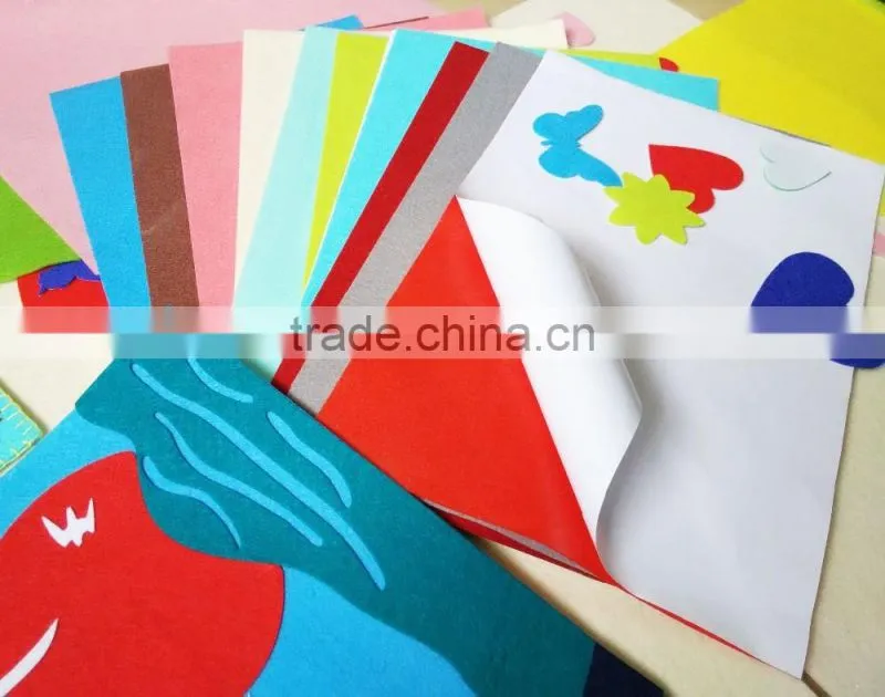 17030801 self adhesive fabric/color felt/polyester needle felt