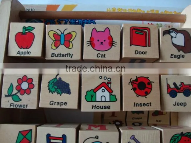 Wooden letter block,wooden educational block