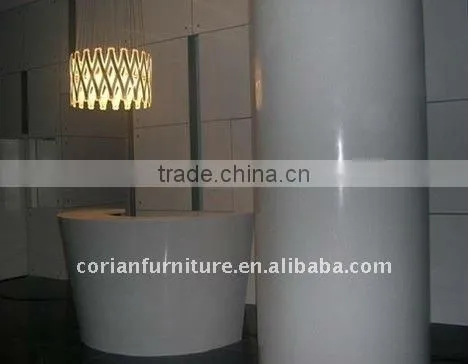 Custom sized coiran acrylic solid surface hotel lobby furniture