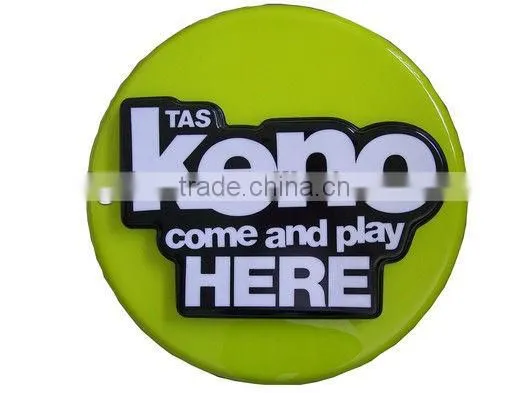 Thermoformed plastic advertising sign