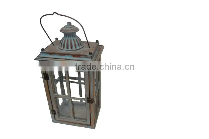 Minhou Handmade Rustic Wooden Candle Lantern