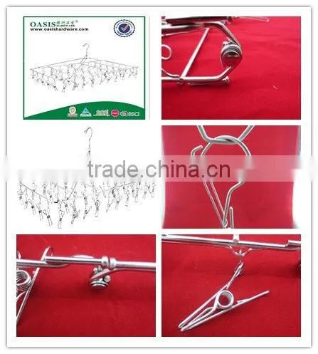HIGH QUALITY 20 pcs hanger Laudry clothes clip hanger STAINLESS STEEL