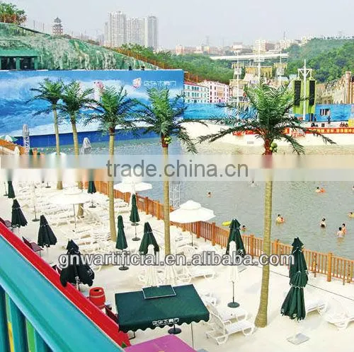 APM038 GNW China export artificial palm trees for beach umbrella decoration