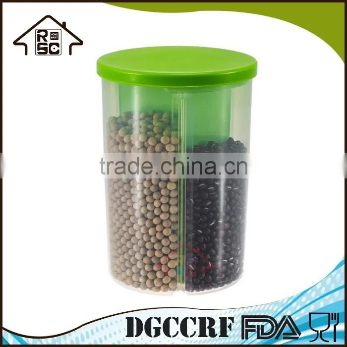 NBRSC Kitchen Divided Plastic Sealed Box Dry Food Storage Crisper Cereal Container with Lids