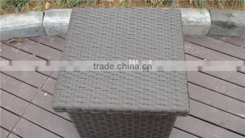 Outdoor Furniture Waterproof Rattan Storage Boxs With Cushion