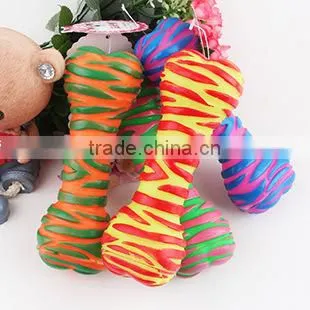 Spot wholesale pet small dumbbell sound Amoy vinyl dumbbell 11CM
