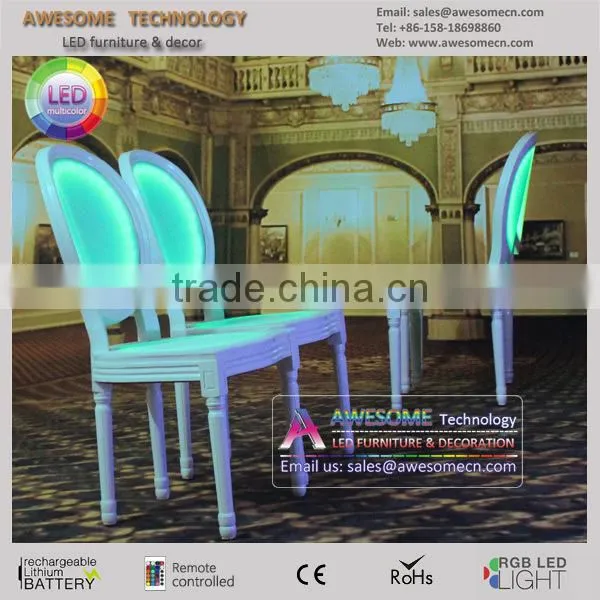 Led glow louis XVI chair for dining