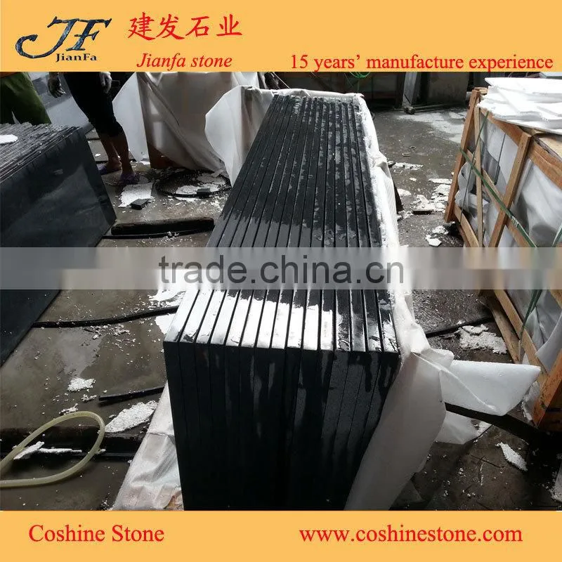 China cheap Natural stone, prefab granite countertop Dard black granite G654