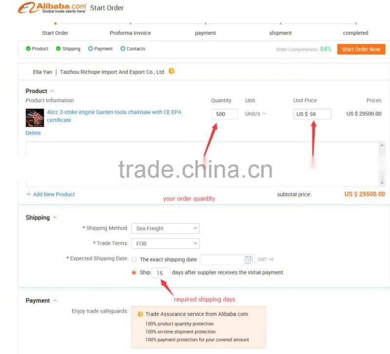 Promotion for best sell chainsaw 45cc