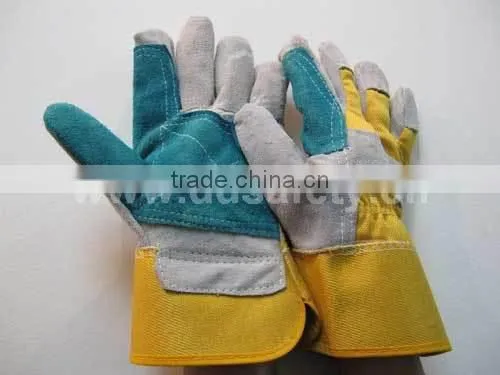 DDsafety Hot Sale 2017 Cow Split Leather With Reinforcement Palm Safety Glove