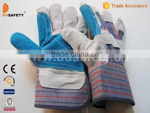 DDSAFETY Whole Cow Leather Working Gloves Safety Promotion Double Palm Leather Work Glove
